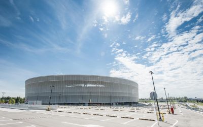 Stadion wocław , wnętrza , iluminacja , stacja przesiadkowa